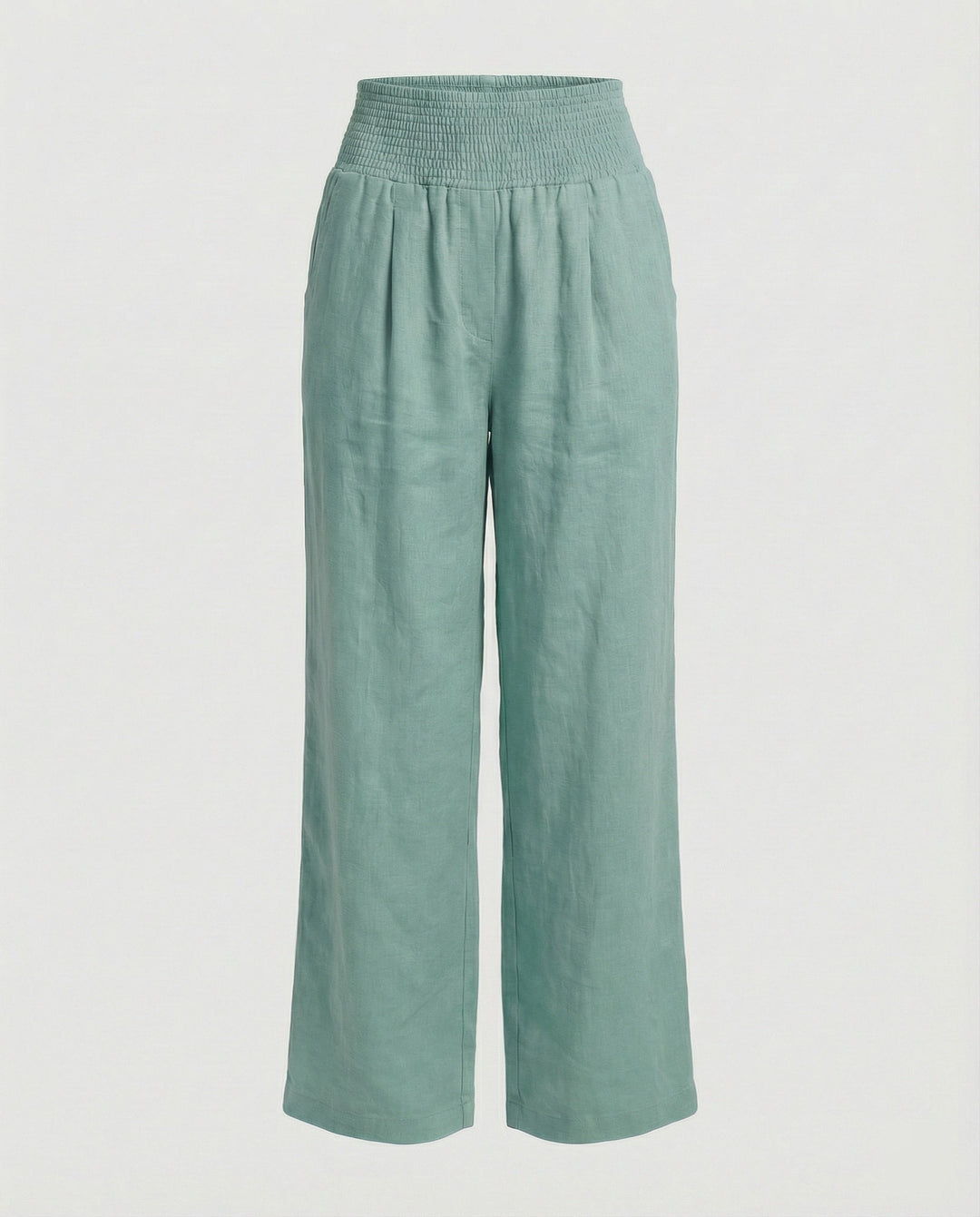 Damen Luftige Leinenhose mit elastischem Bund und Weitschnitt Drune