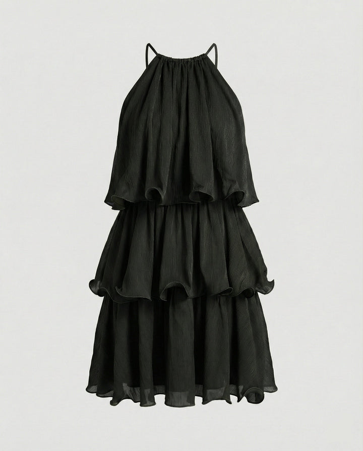 Damen Freizeitkleid Mini hochgeschlossen