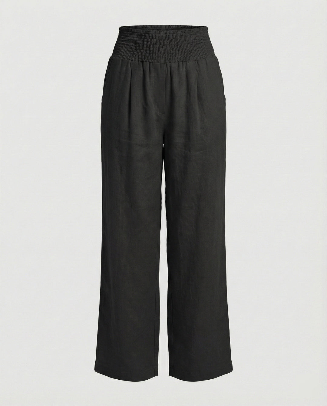 Damen Luftige Leinenhose mit elastischem Bund und Weitschnitt Drune