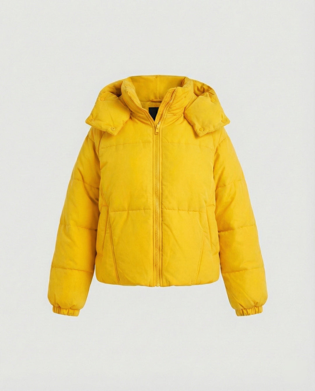 Steppjacke Damen modisch mit abnehmbarer Kapuze und Taschen
