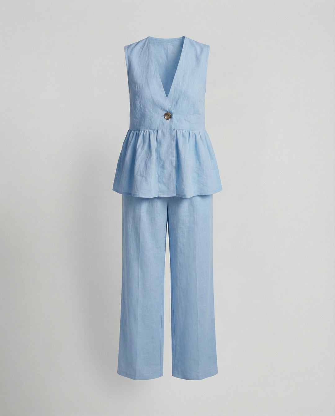 Damen Elegantes Leinen-Hosenanzug Drune