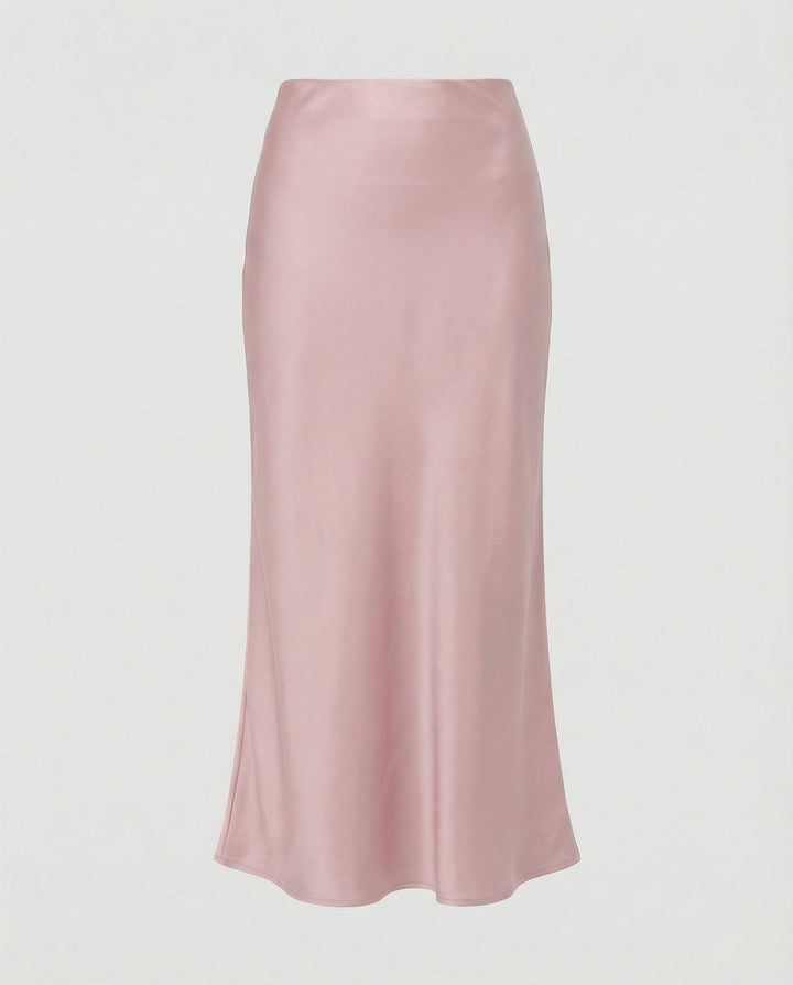 Damen Maxirock Satin High Waist