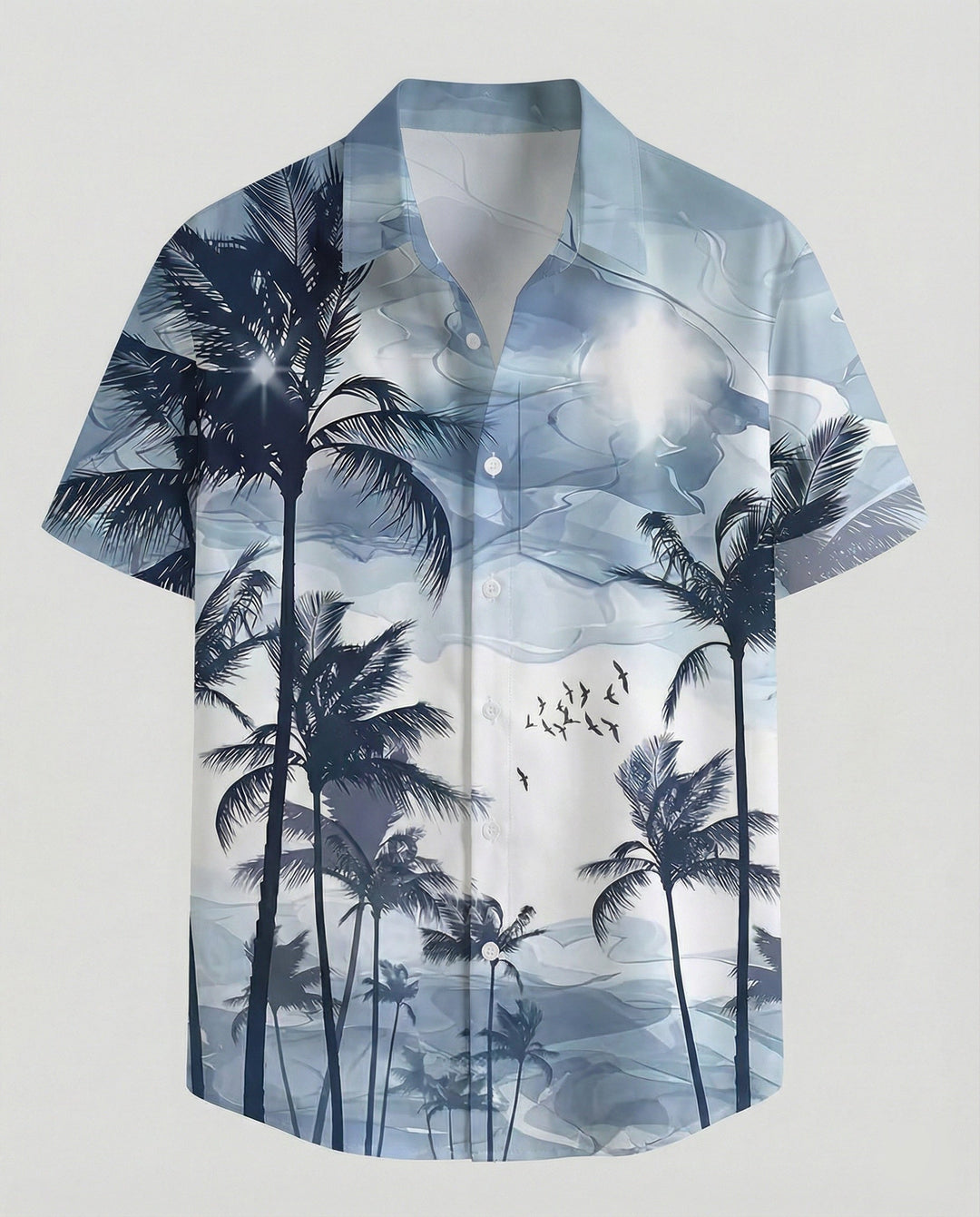 Herren Kurzarmhemd Hawaii Viskose