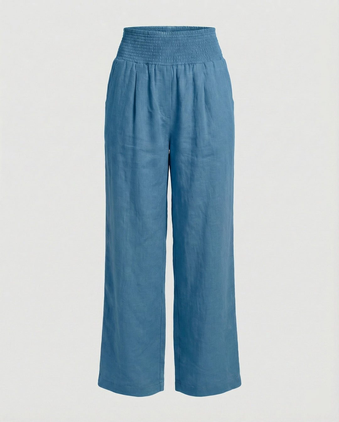 Damen Luftige Leinenhose mit elastischem Bund und Weitschnitt Drune