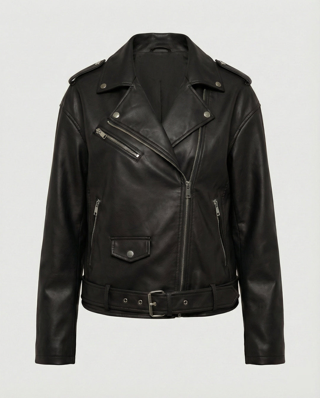 Damen Bikerjacke mit Reißverschlussdetails