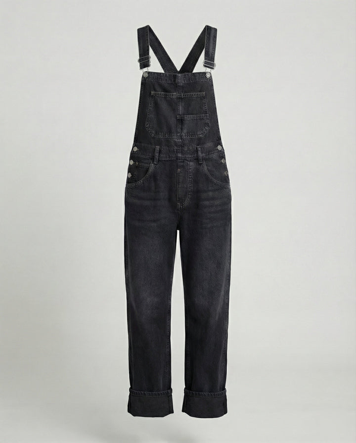 Damen Latzhose Jeans gerade