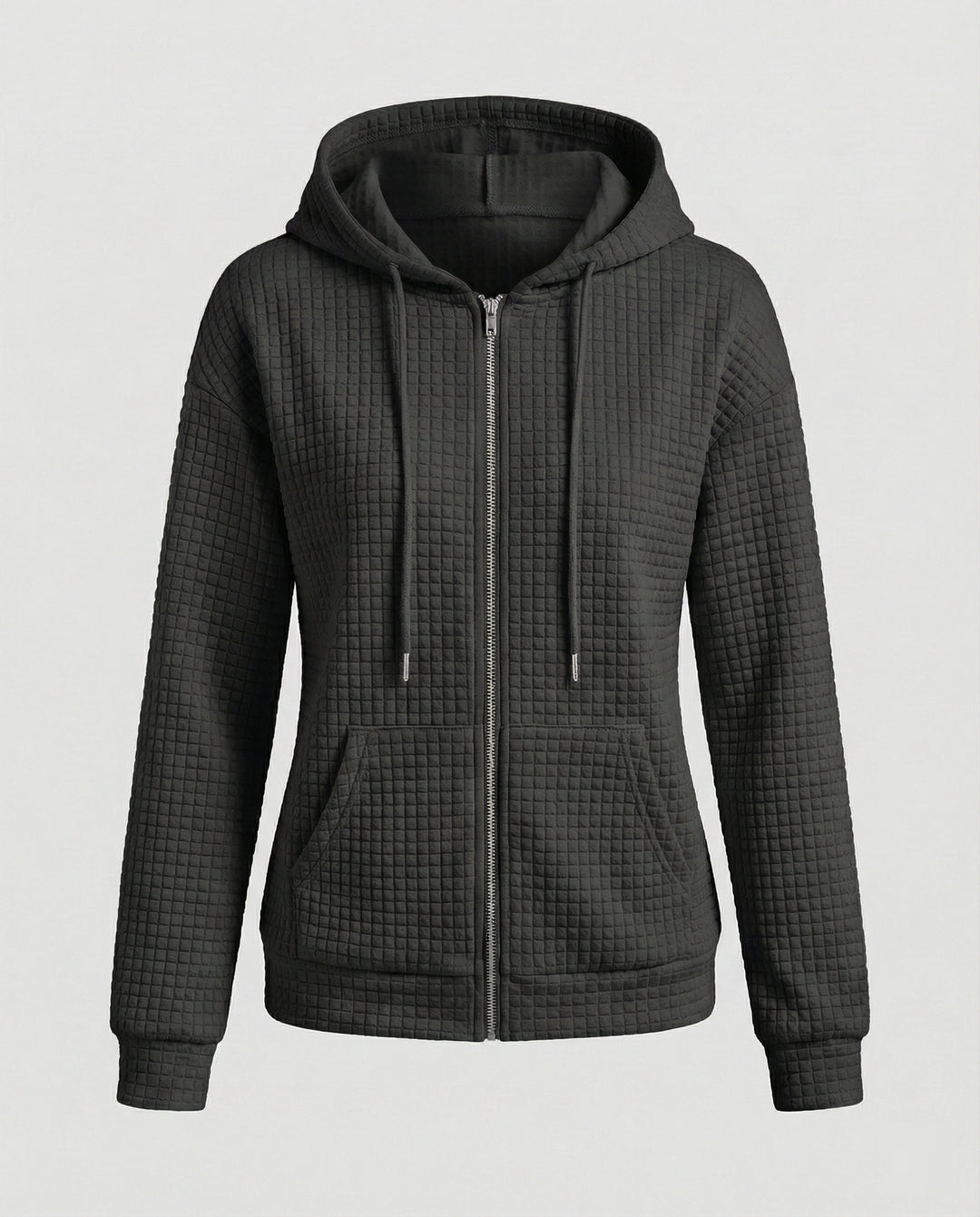 Damen Fleecejacke mit strukturiertem Waffelmuster Drune