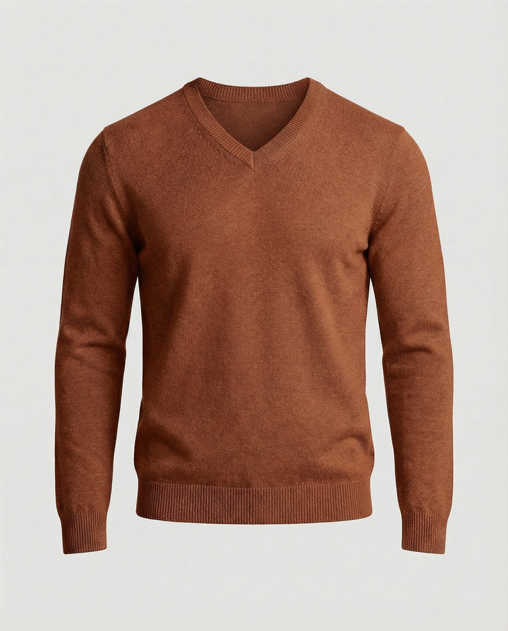 Herren V-Ausschnitt Feinstrickpullover Drune