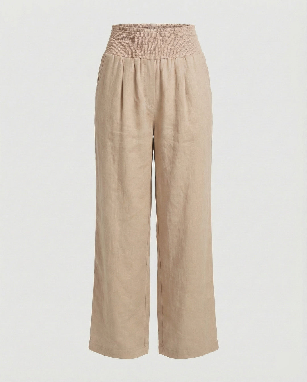 Damen Luftige Leinenhose mit elastischem Bund und Weitschnitt Drune