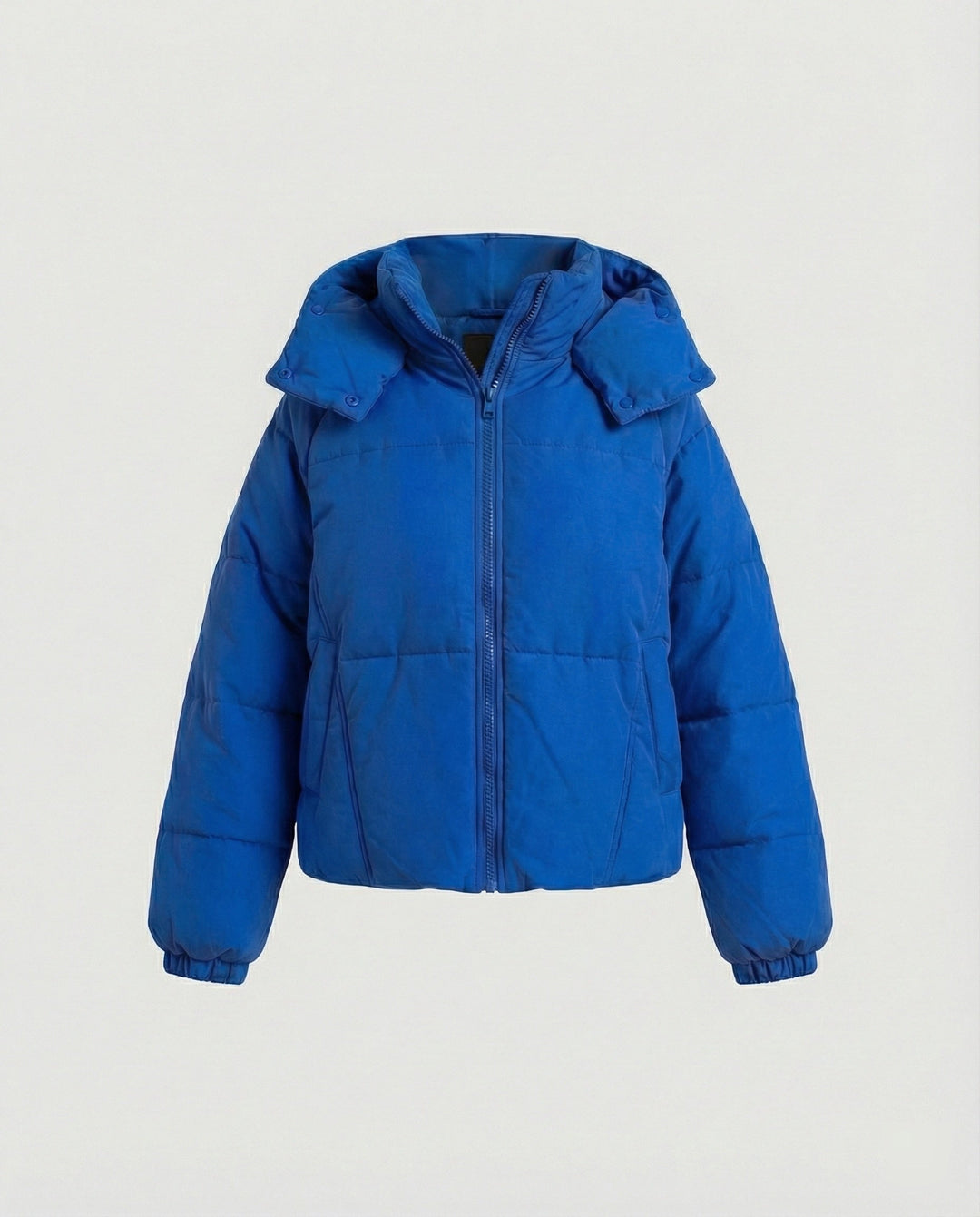 Steppjacke Damen modisch mit abnehmbarer Kapuze und Taschen