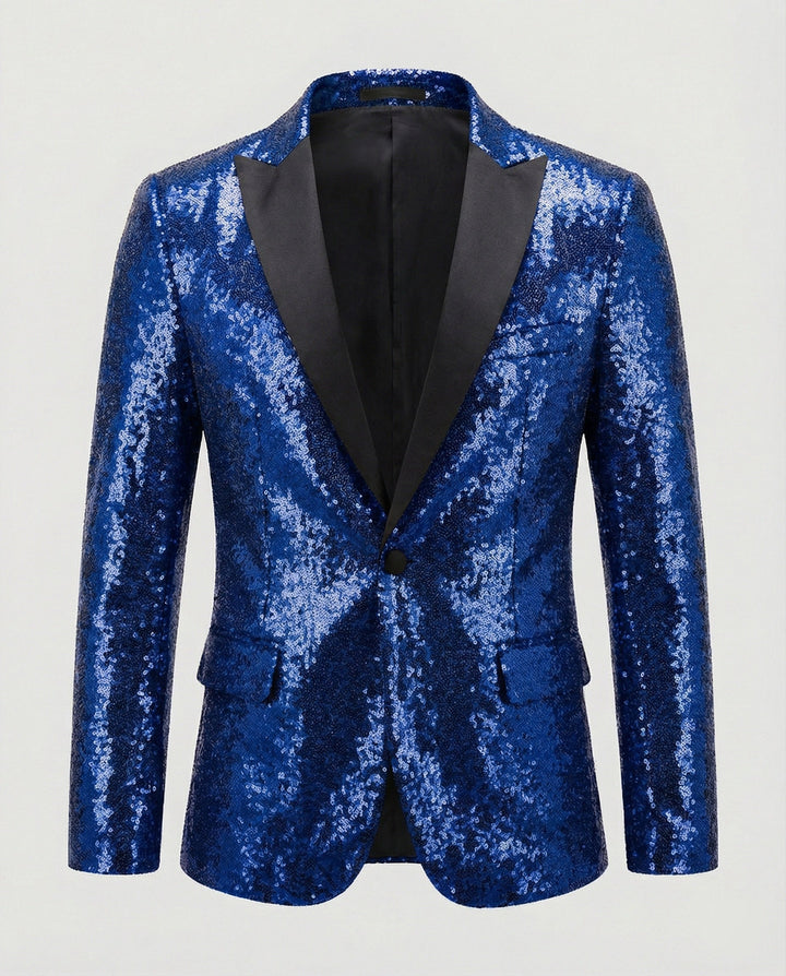 Glänzender Herren Pailletten Blazer
