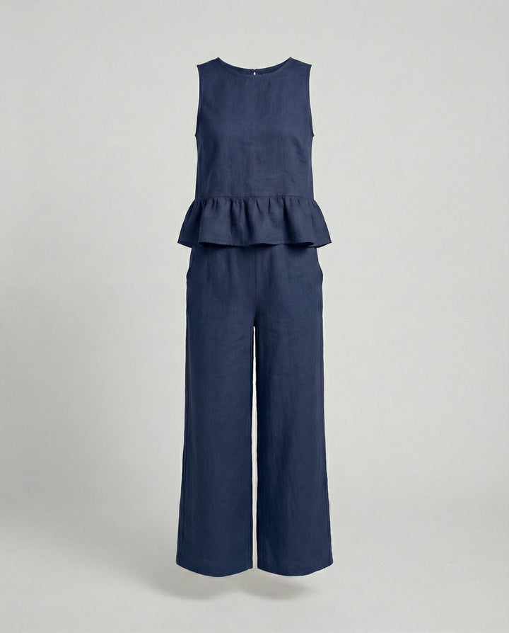 Damen Zweiteiler Set Sommer Palazzohose