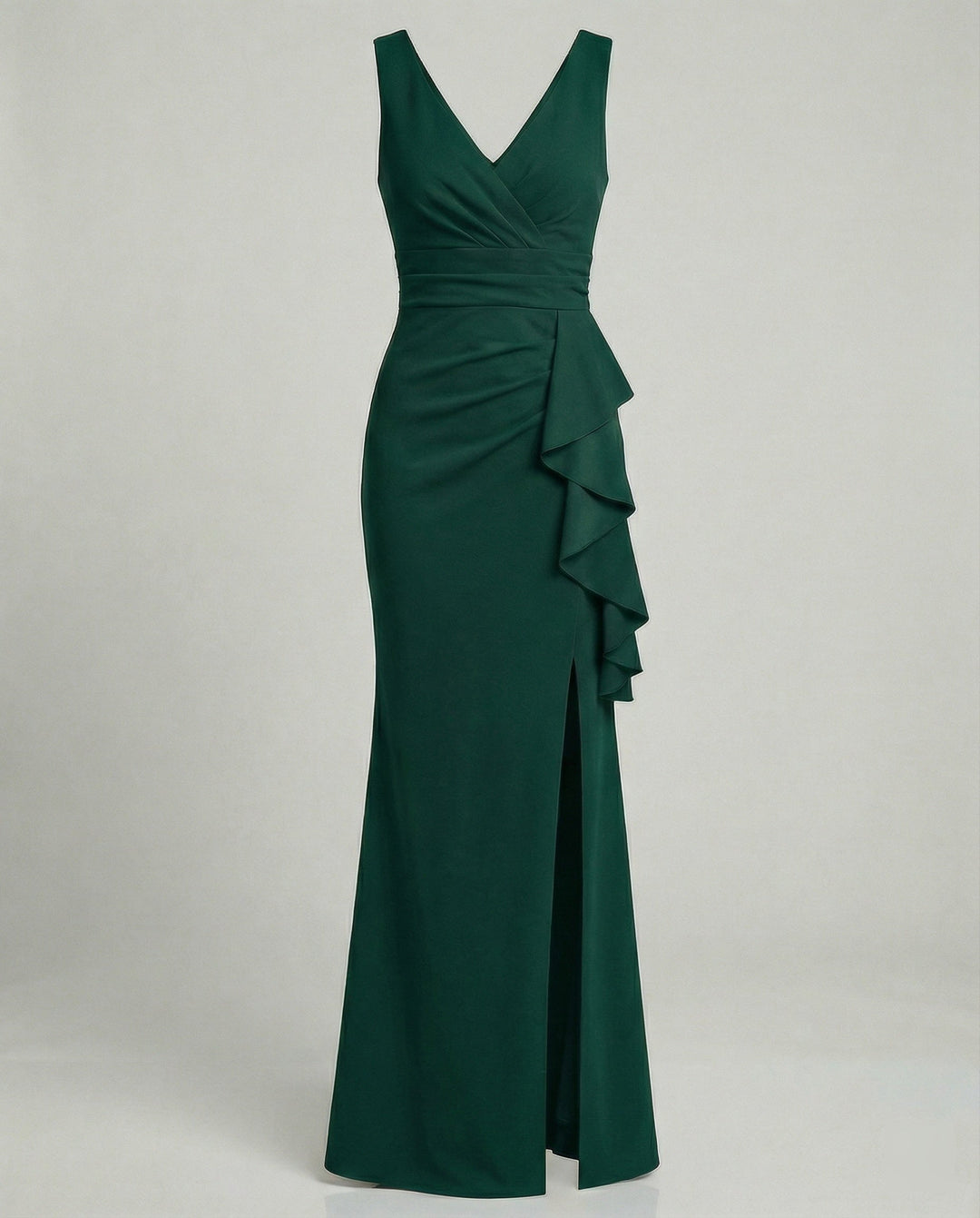 Figurbetontes Abendkleid mit V-Ausschnitt
