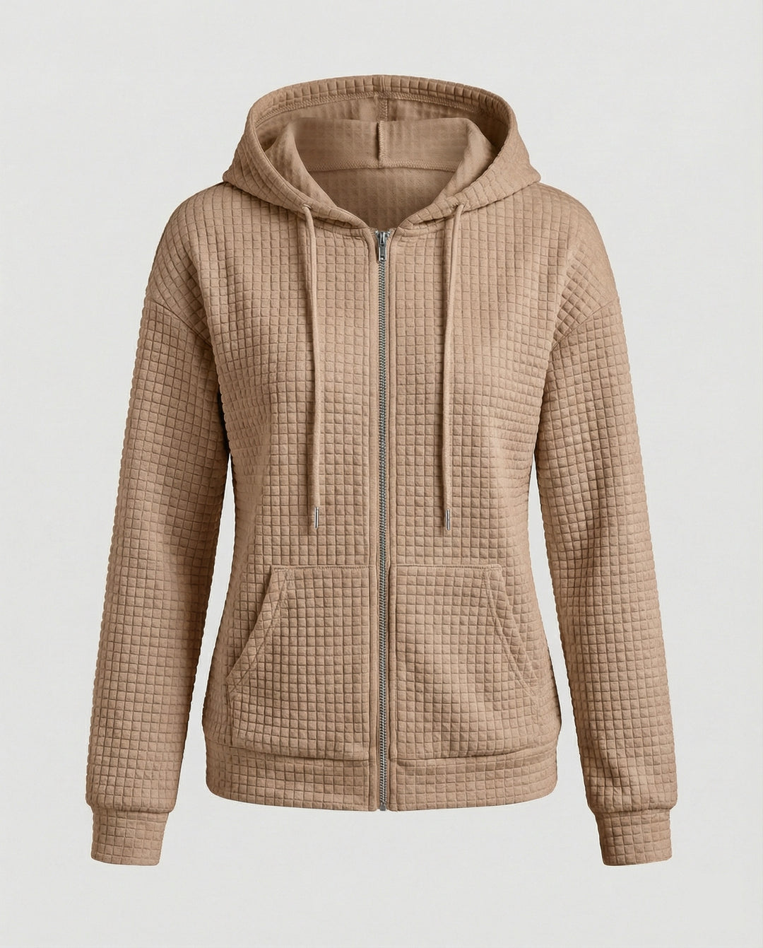Damen Fleecejacke mit strukturiertem Waffelmuster Drune