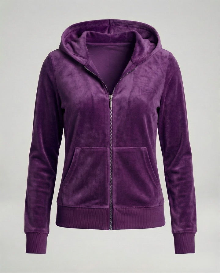 Freizeitkleidung Damen Velours Joggingjacke