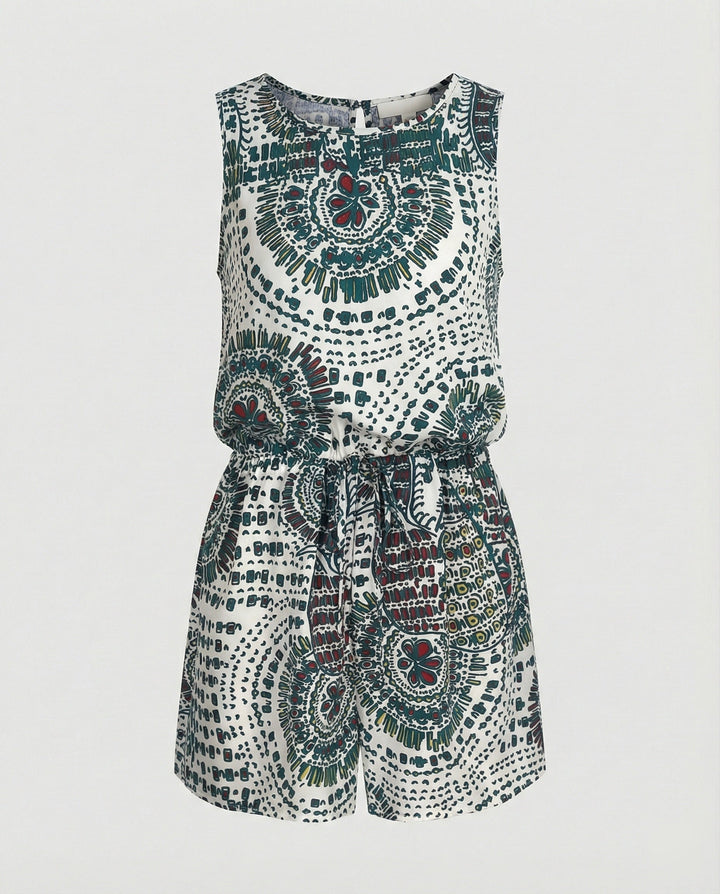 Kurzoverall Mit Ethno Muster Damen