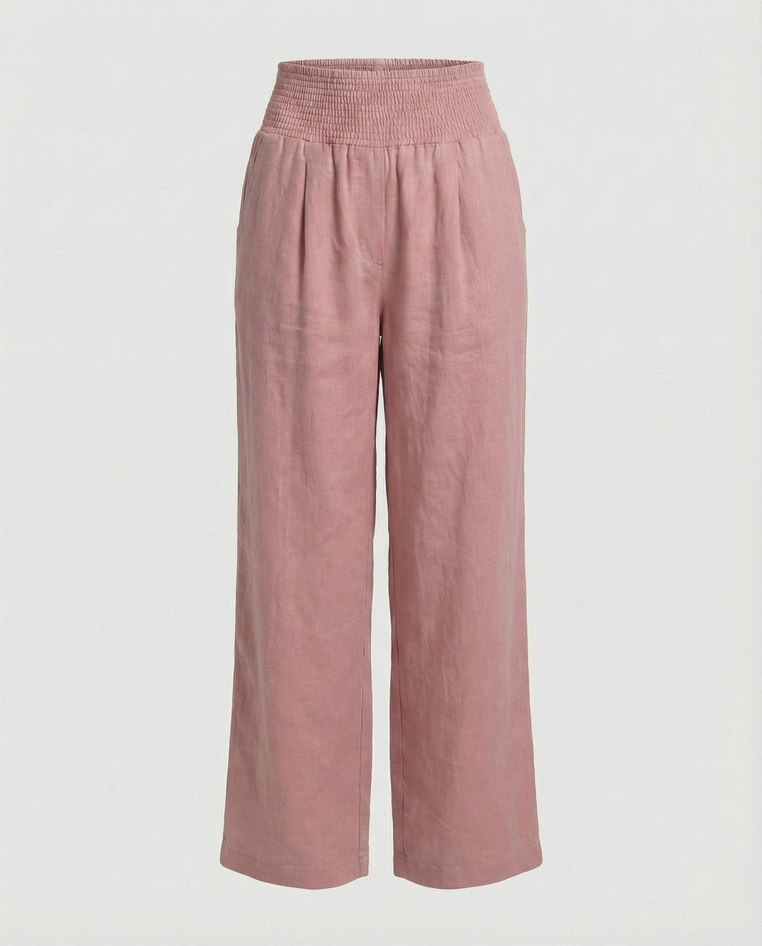 Damen Luftige Leinenhose mit elastischem Bund und Weitschnitt Drune