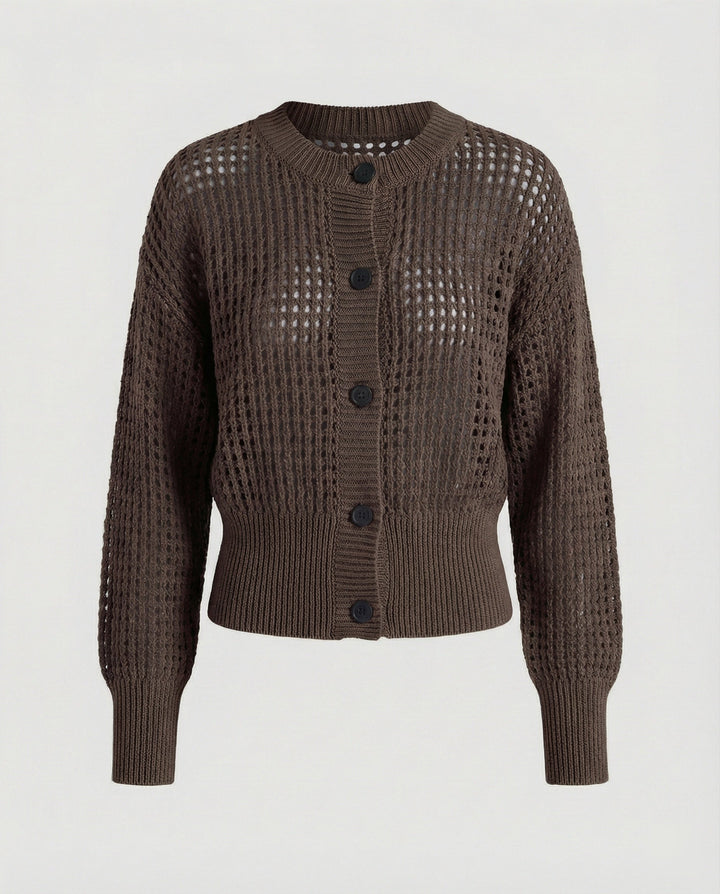 Damen luftiger Strickcardigan Drune