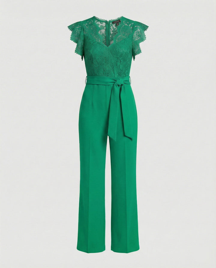 Damen Jumpsuit Spitze elegant weit