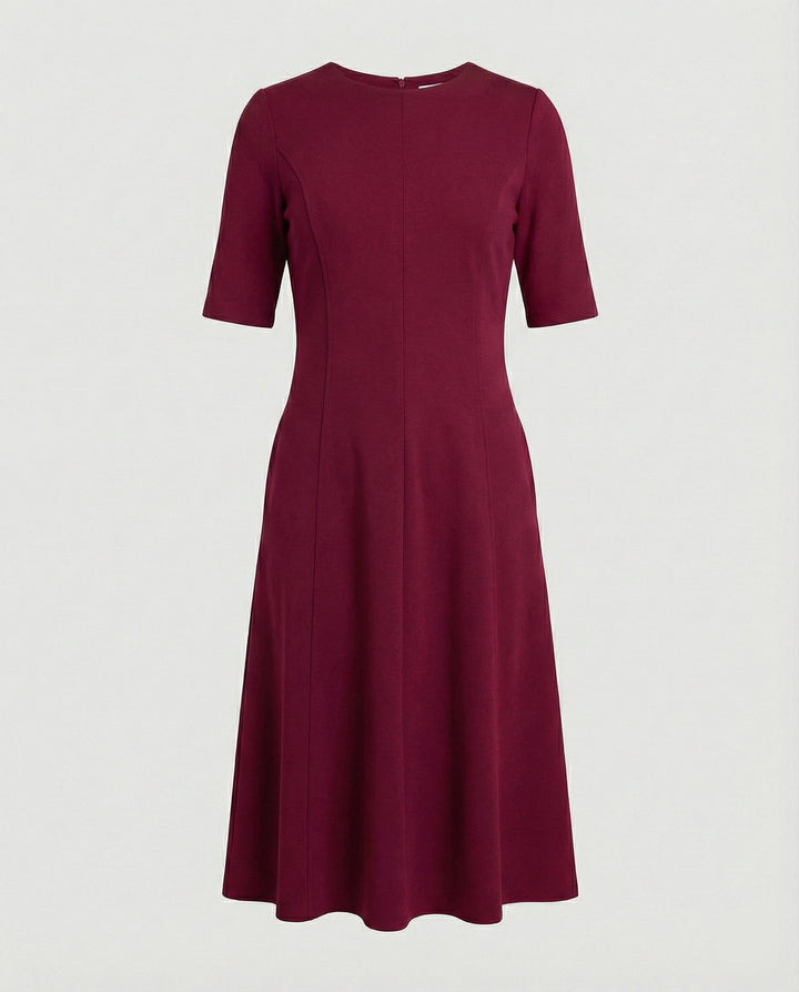 Damen Midikleid elegant Halbarm