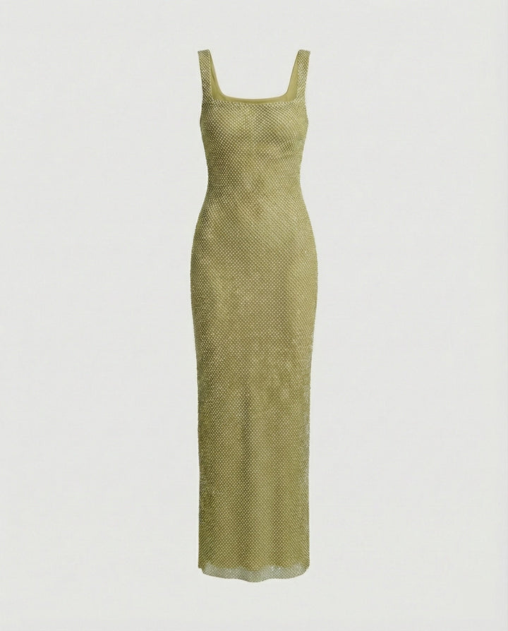 Damen funkelndes Abendkleid aus Netzstoff