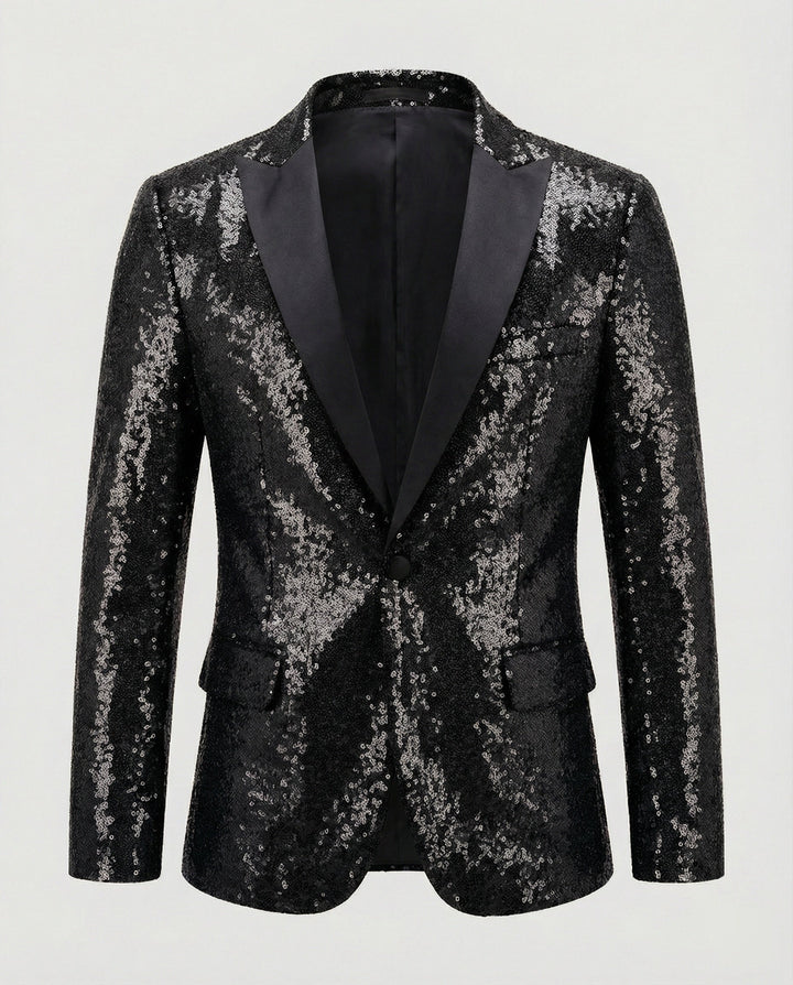 Glänzender Herren Pailletten Blazer