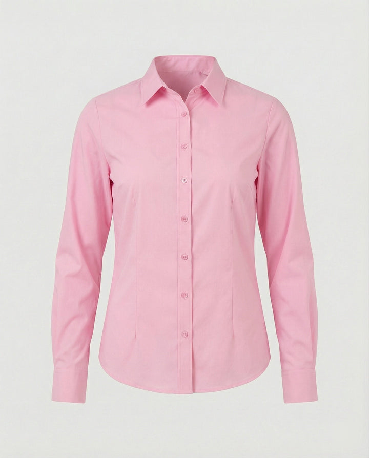 Taillierte Hemdbluse Damen mit Kentkragen