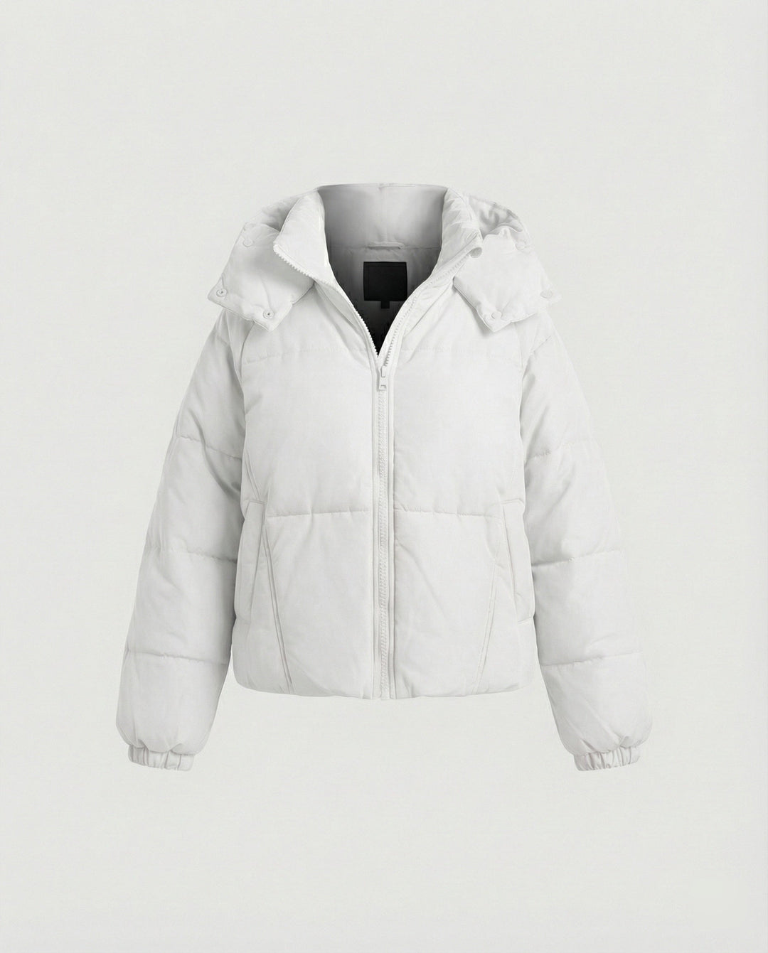 Steppjacke Damen modisch mit abnehmbarer Kapuze und Taschen