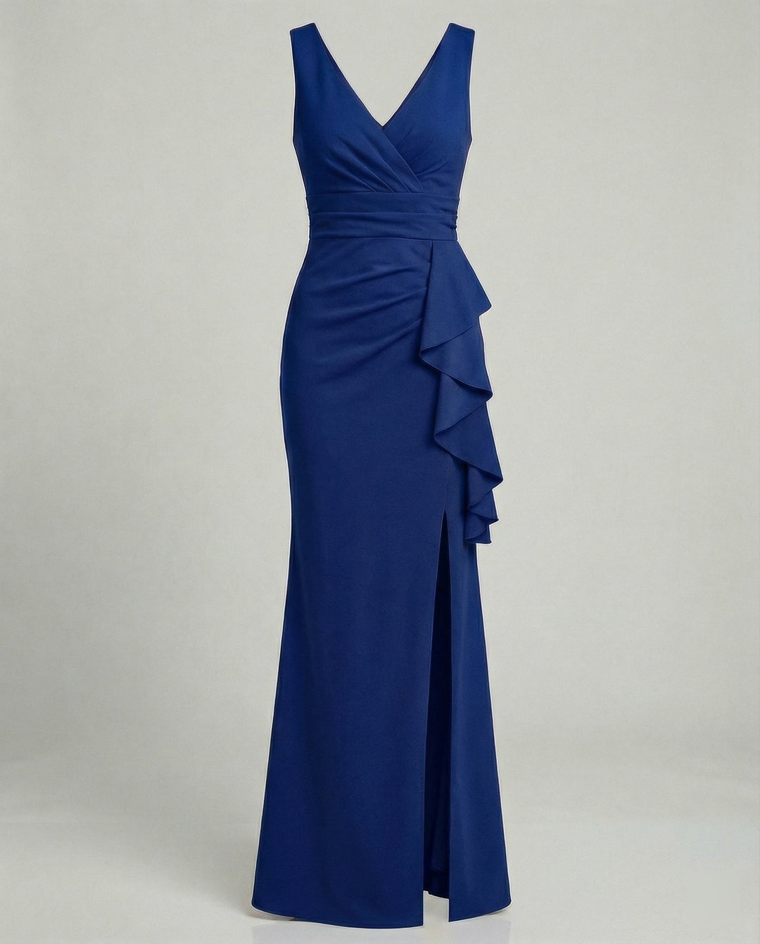 Figurbetontes Abendkleid mit V-Ausschnitt