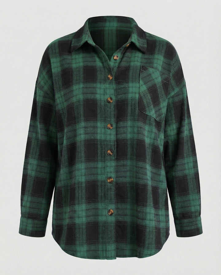 Damen Hemdjacke Flanell weit