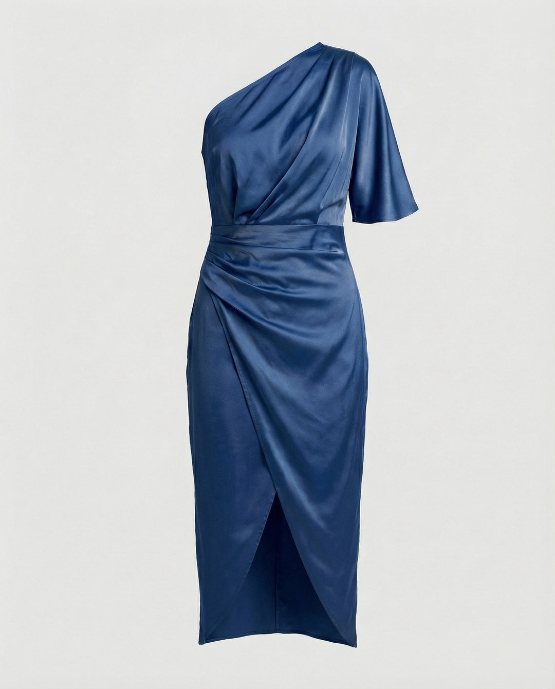 Elegantes Abendkleid lang aus Satin mit Schlitz