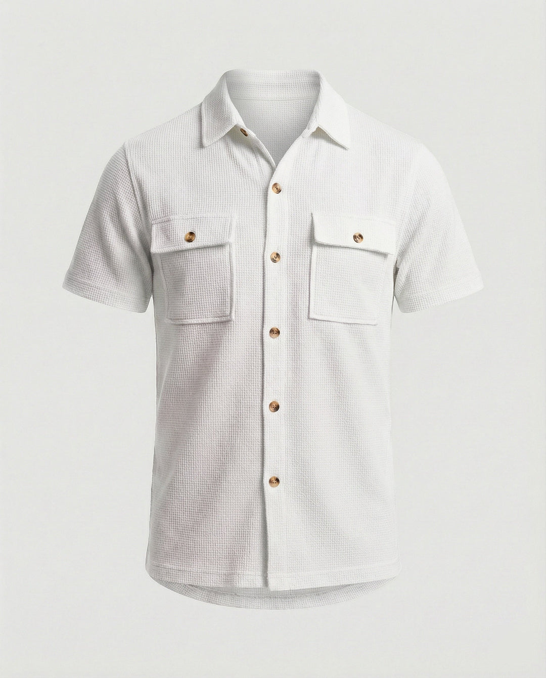 Herren Kurzarmhemd mit Strukturstoff