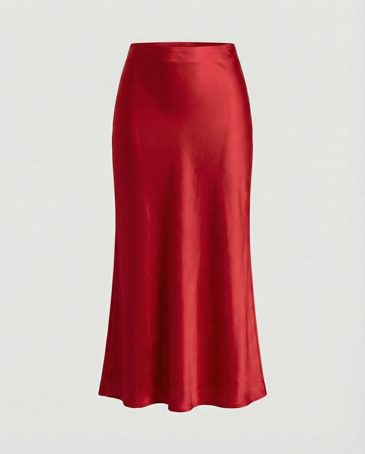 Damen Longskirt aus glattem Satin von Drune
