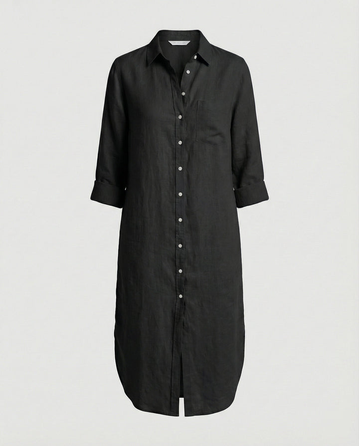 Damen Hemdkleid Oversize Midi