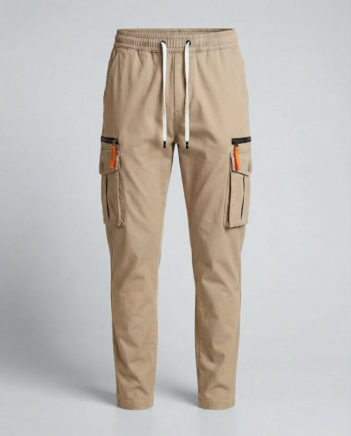 Herren cargo Hose mit innovativen Taschen und elastischem Bund Hedi-Mode