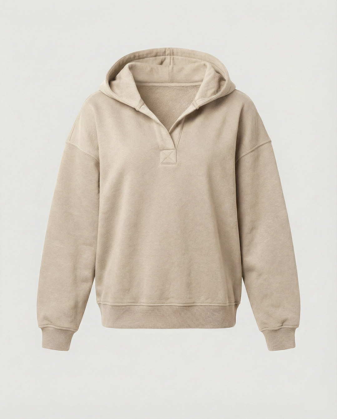Damen Oversized Kapuzensweatshirt mit lässigem Stehkragen und langen Ärmeln Drune