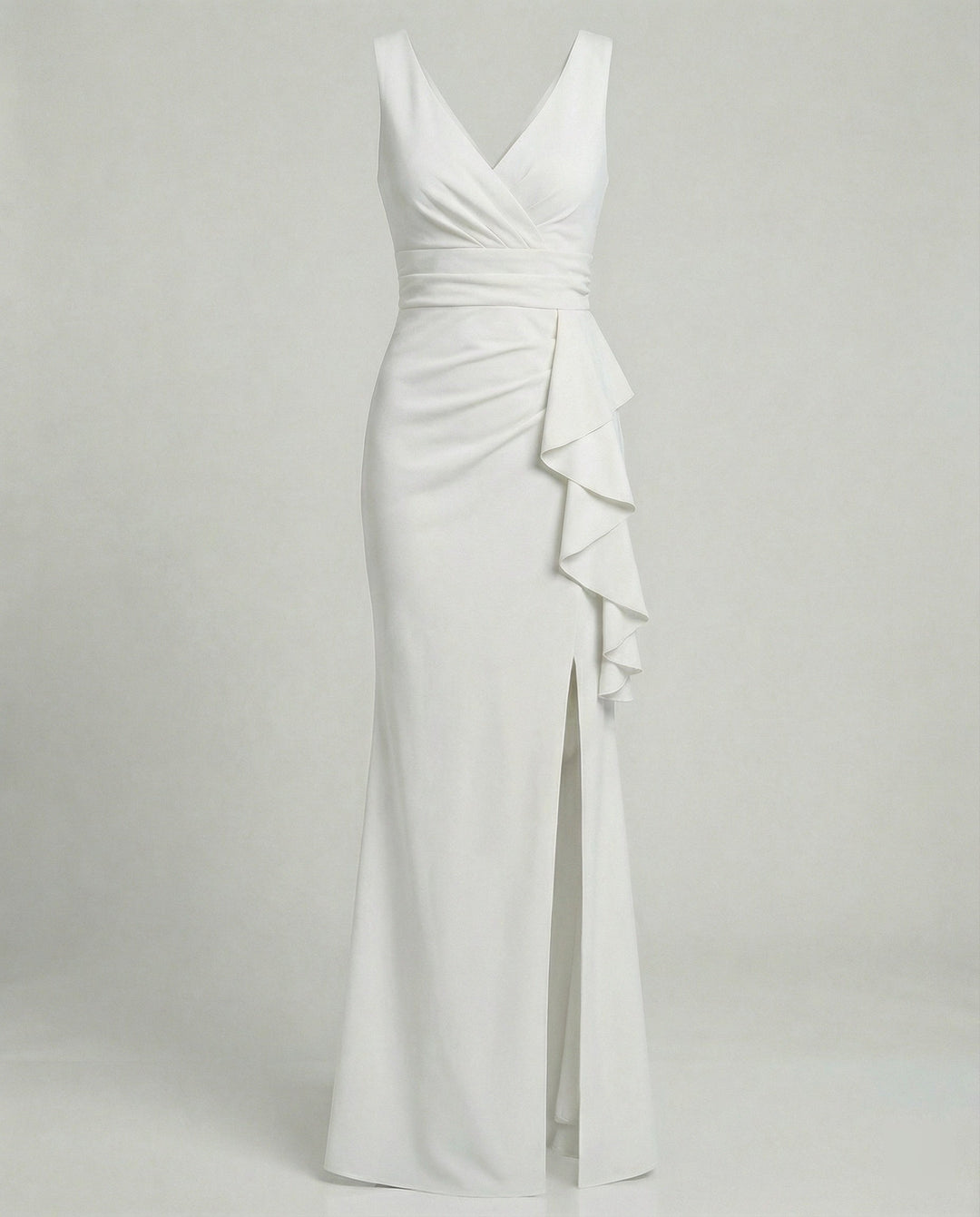 Figurbetontes Abendkleid mit V-Ausschnitt