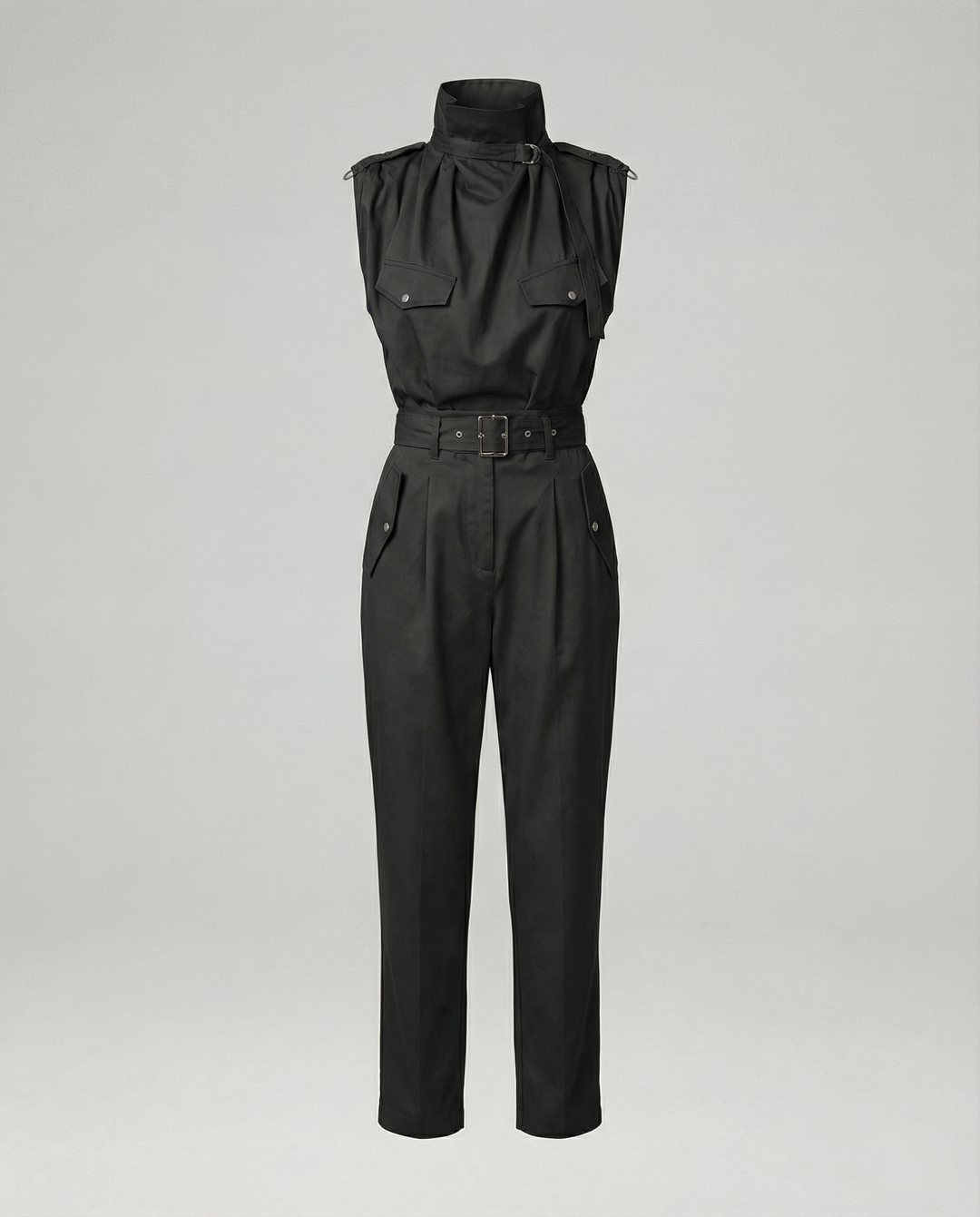 Drune | Damen Stylischer Moderner Jumpsuit Ärmellos