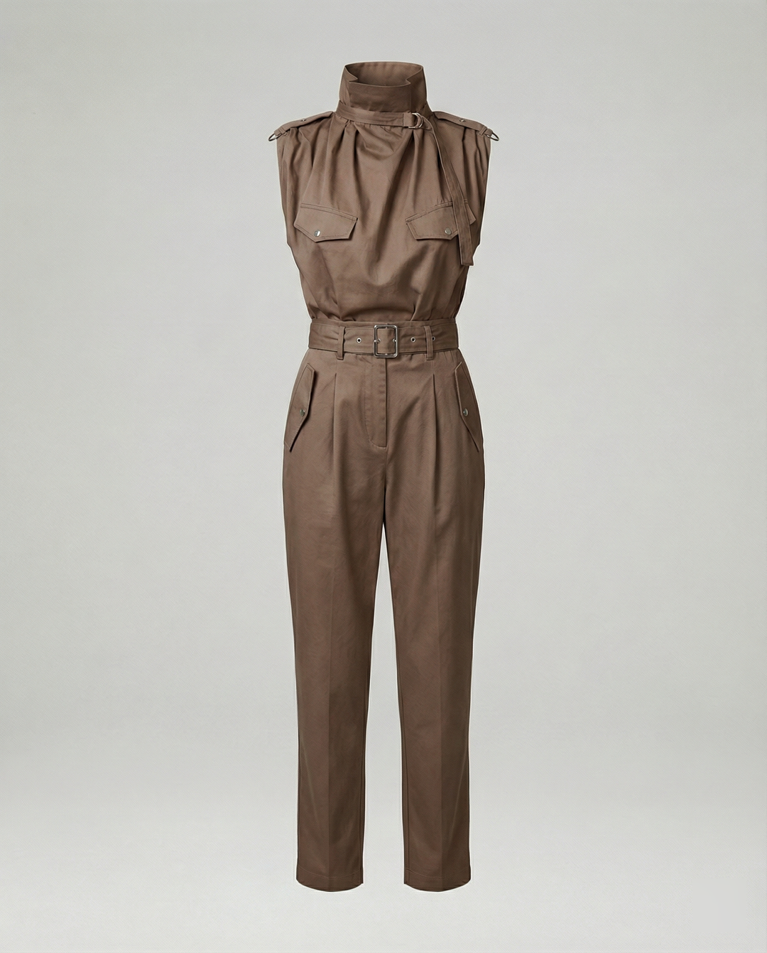 Drune | Damen Stylischer Moderner Jumpsuit Ärmellos