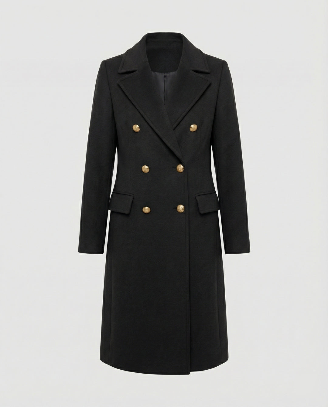 Drune - Eleganter Zweiteiliger Woll Trenchcoat Doppelreihiges Design