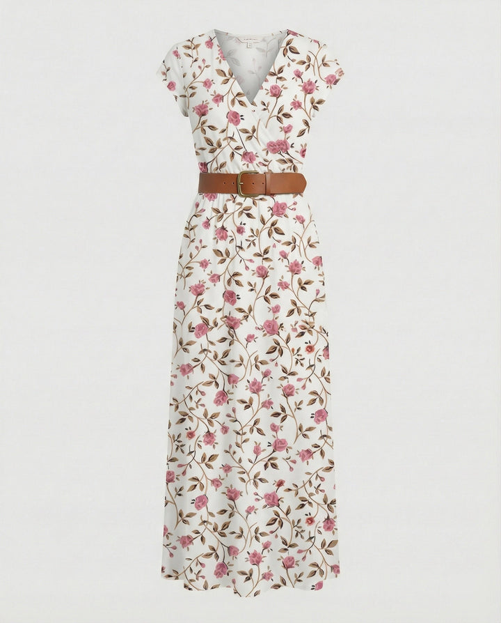 Boho Langes Maxikleid mit Blumenmuster für Sommer & Urlaub | Drune