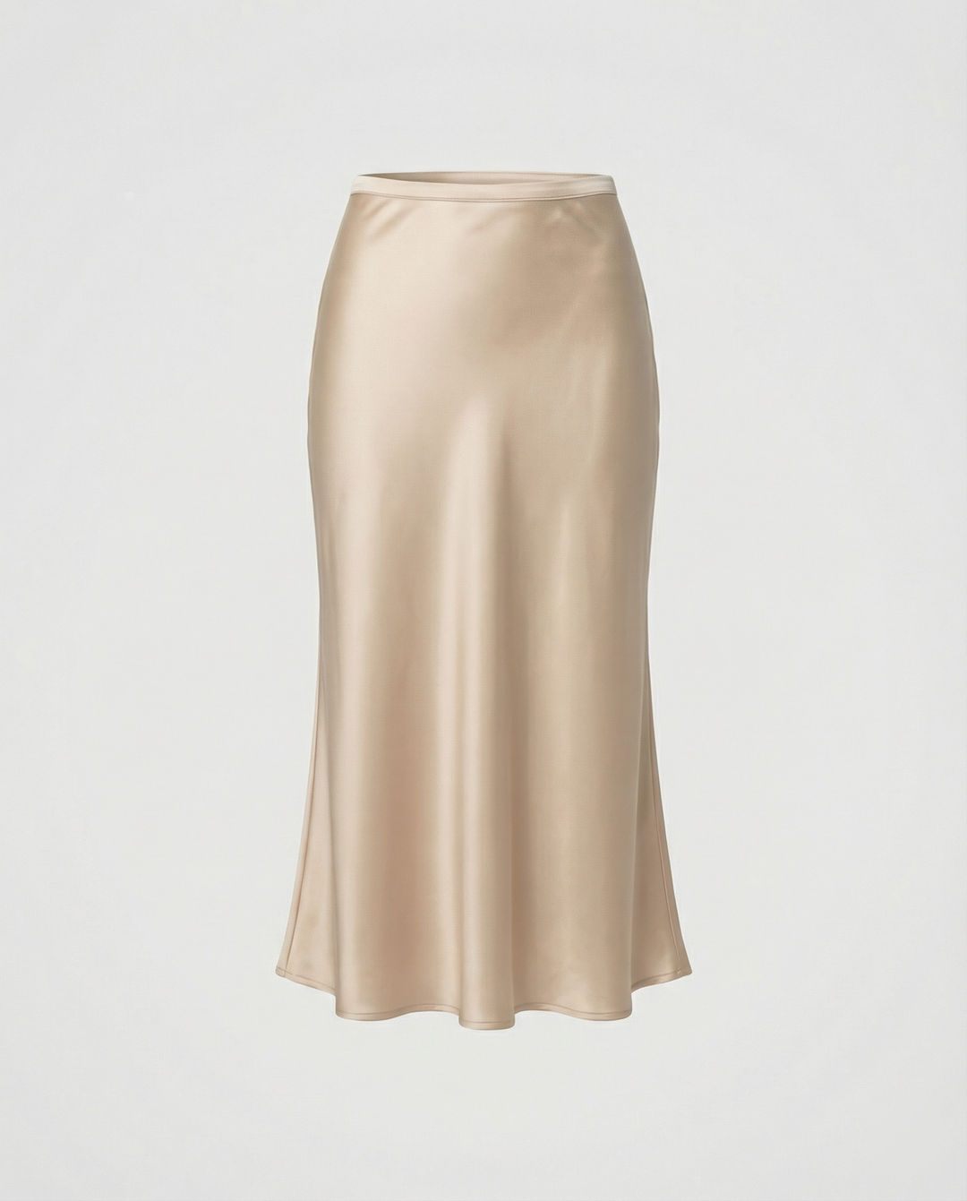 Damen eleganter Midirock mit sanftem Schnitt und hohem Bund Drune
