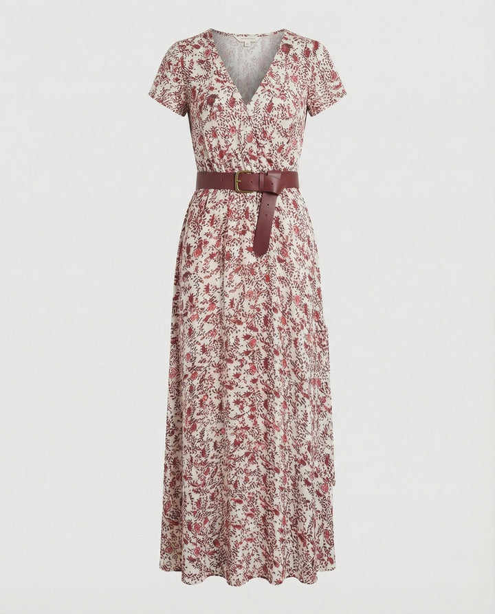 Boho Langes Maxikleid mit Blumenmuster für Sommer & Urlaub | Drune
