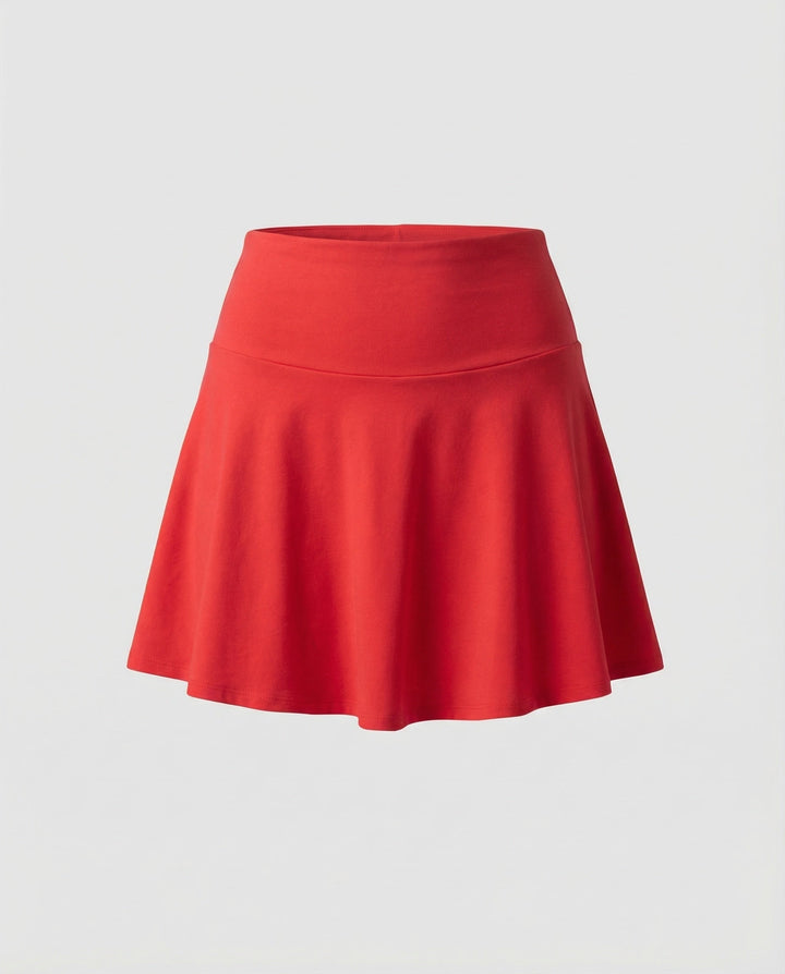 Damen hochgeschnittener Bade-Skort mit Seitentasche