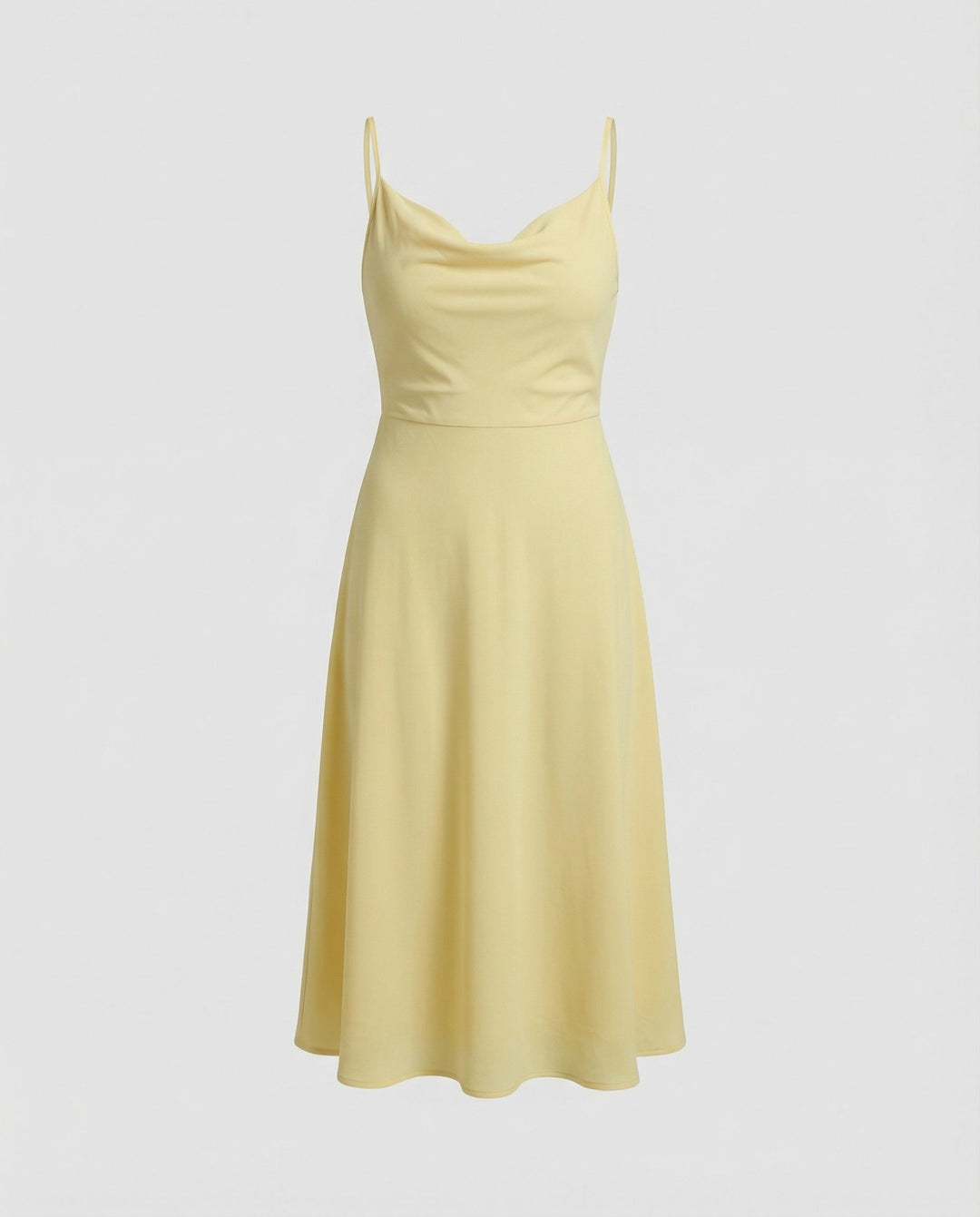 Drune | Lange Drapierte Kleid mit Eingebautem Bh