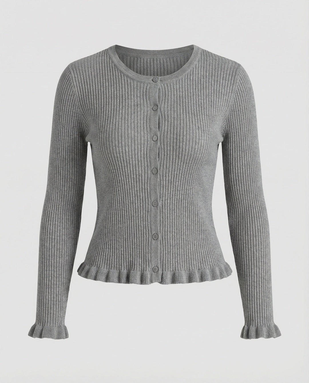Strickjacke Damen kurzarm mit Wellenkante