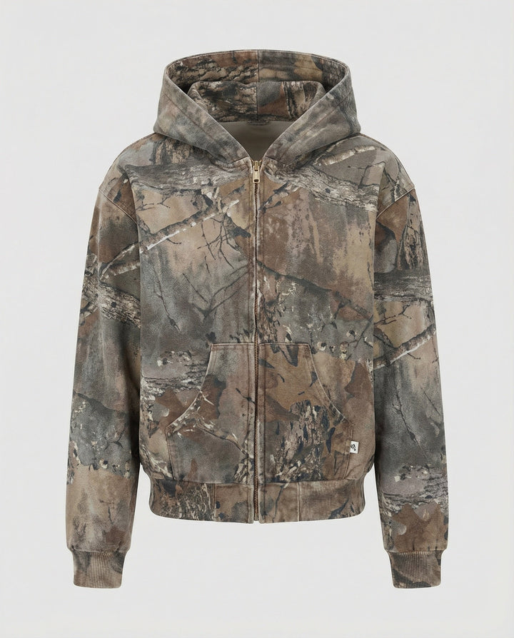 Drune | Retro Unisex Hoodie mit Camouflage-Muster