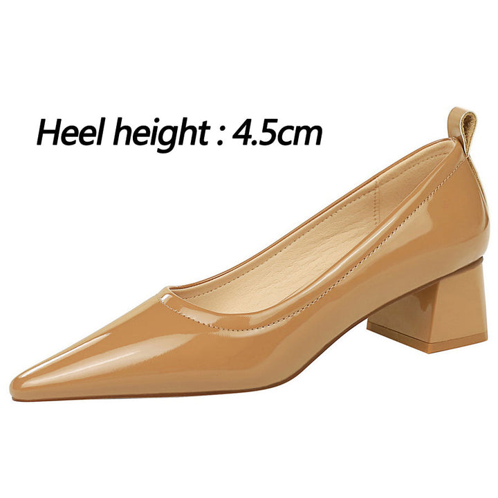 Drune | Damen High Heels Spitz Professionelle OL Damen Schuhe 4.5cm