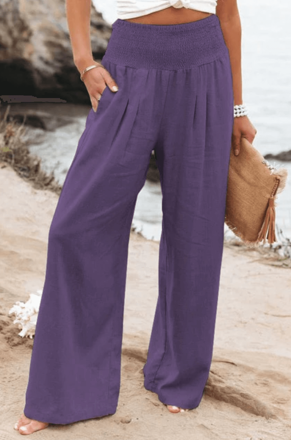 Drune | Elegante Dehnbare Palazzo-Hose für Damen