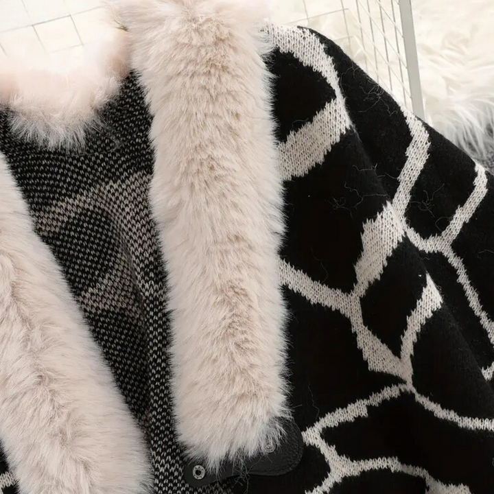 Drune | Stylischer fluffiger Mantel für Damen für die Herbstsaison